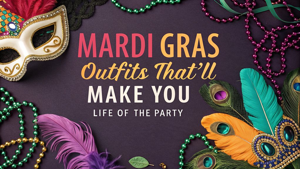 vibrant mardi gras attire